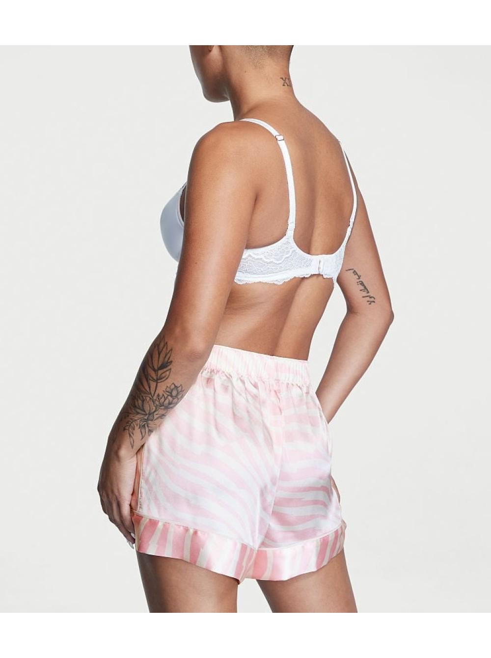 Піжама майка/шорти сатинова Victoria's Secret Short Cami PJ смужка Set S Рожевий (26648371-26650829) - фото 2