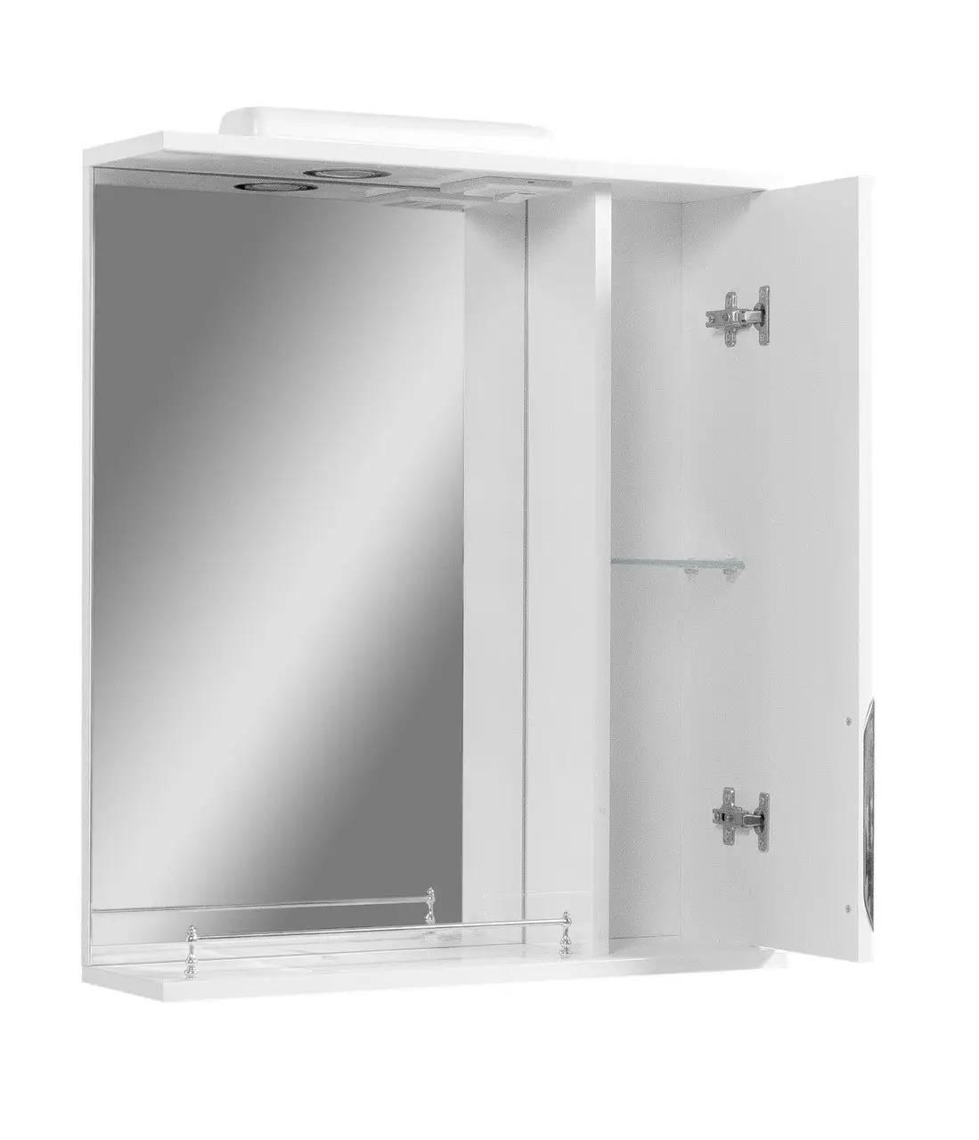 Зеркало для ванной комнаты Грация 50 с подсветкой правое (26352027) - фото 3 Зеркало для ванной комнаты Грация 50 с подсветкой правое (26352027) - фото 3