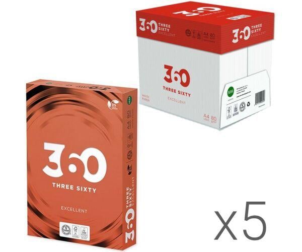 Офісний папір 360 Excellent Білий А4 Клас А 80 г/м2 5 шт. х 500 аркушів (17651) - фото 2 Офісний папір 360 Excellent Білий А4 Клас А 80 г/м2 5 шт. х 500 аркушів (17651) - фото 2