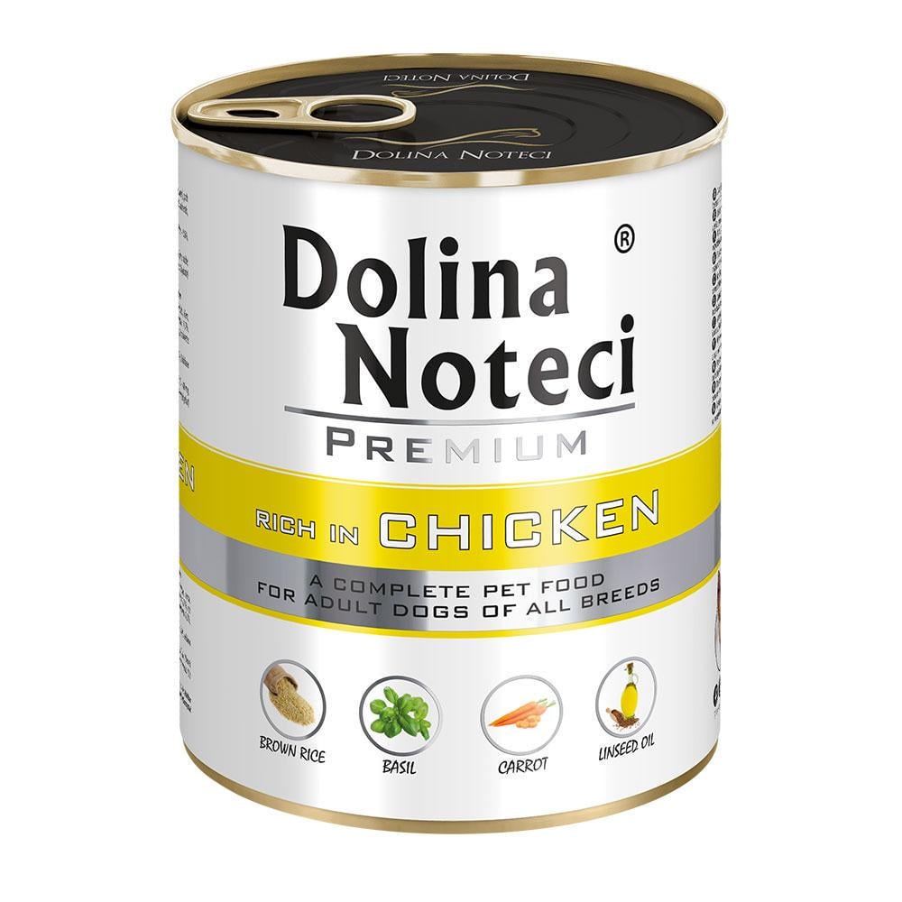 Консерва для собак Dolina Noteci Premium с куриной овощами и рисом 800 г