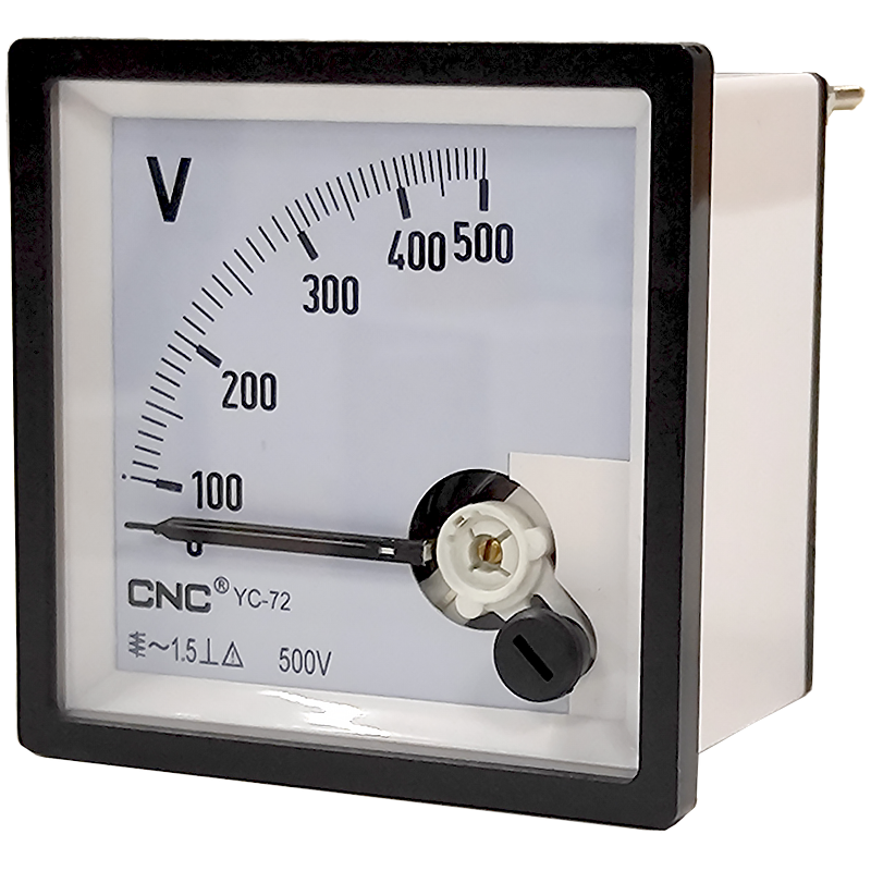 Вольтметр аналоговый CNC YC-V72 500V AC 72x72 мм класс 1,5 прямого подключения (Б00029897)