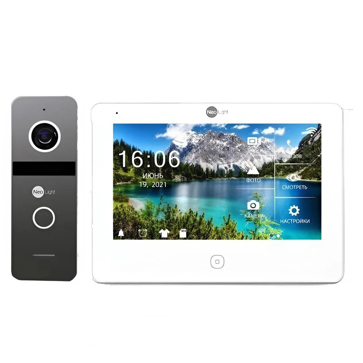 Комплект видеодомофона NeoLight NeoKIT HD Pro WF White/Graphite (99-00014492)
