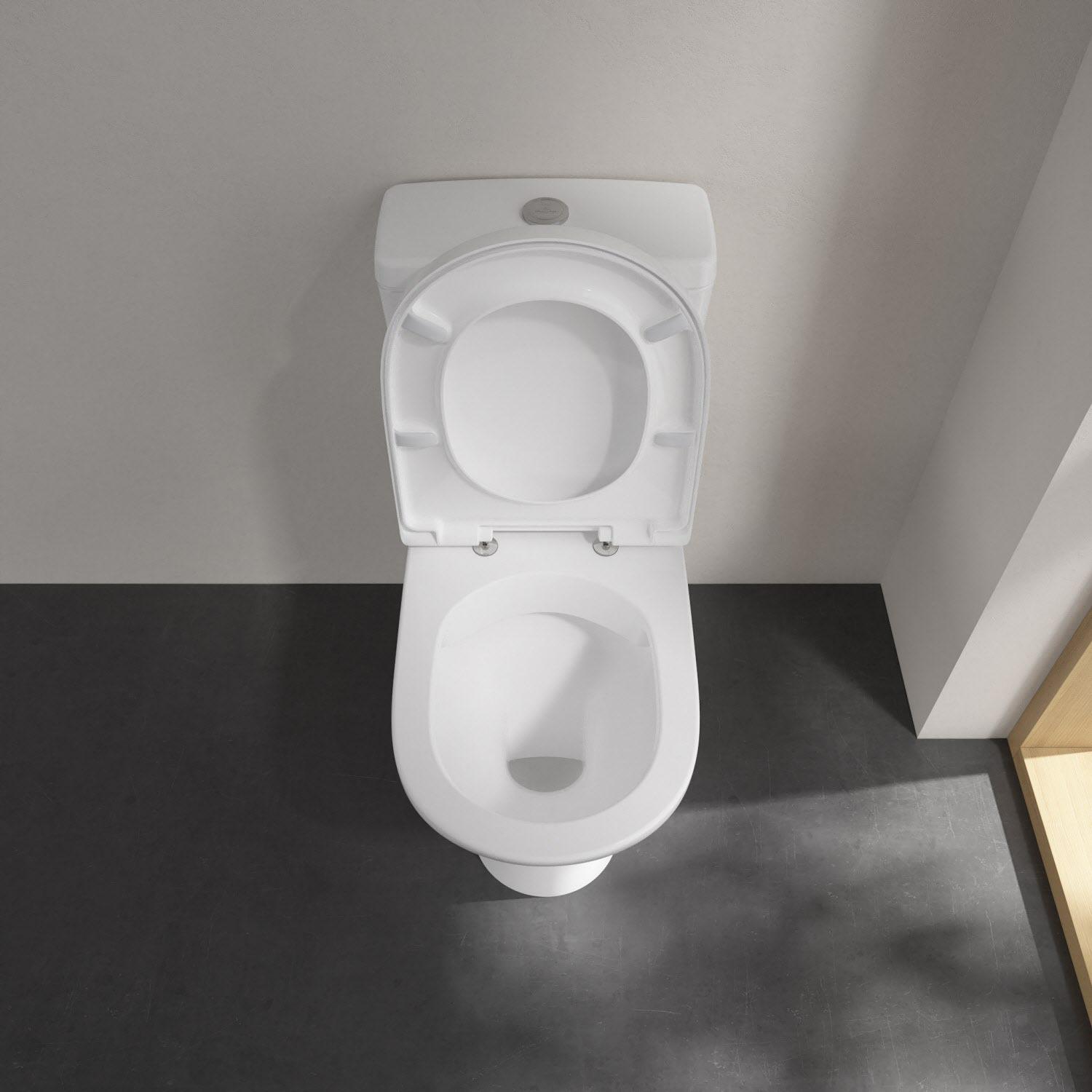 Унітаз підлоговий Villeroy &amp; Boch O.novo 5661R001 без бачка безобідковий без сидіння (71827) - фото 8