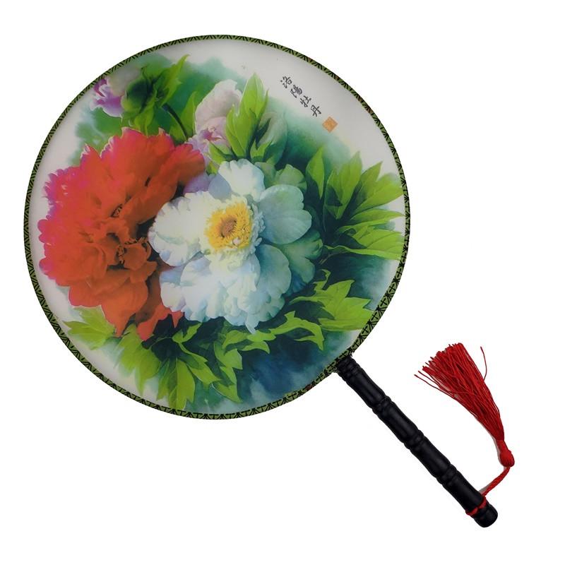 Веер опахало 23х15 см Бежевый (C2288)