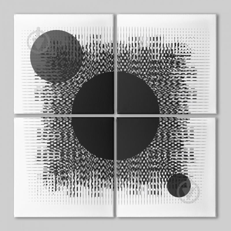 Модульная картина из четырех частей Black universe Malevich Store 153x153 см (MK423204)
