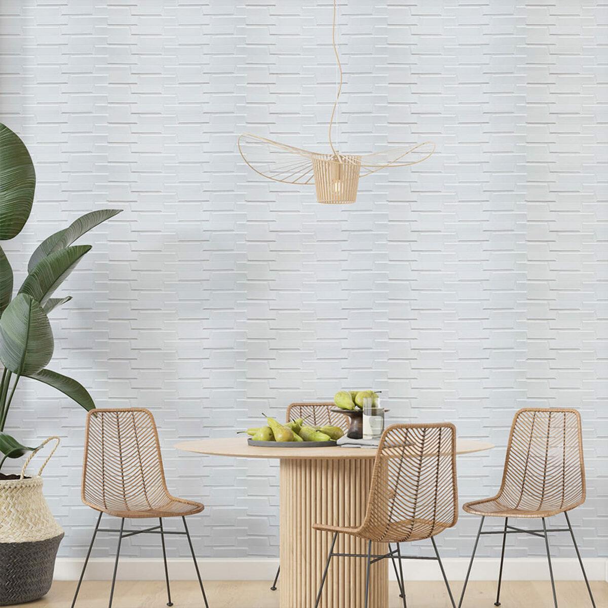 Панель самоклеящаяся 3D кладка 3080x700x5 мм Белый (SW-00001759) - фото 6