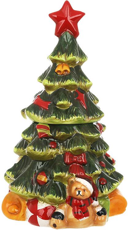 Банка керамічнадля новорічних солодощів Ялинка 36 см