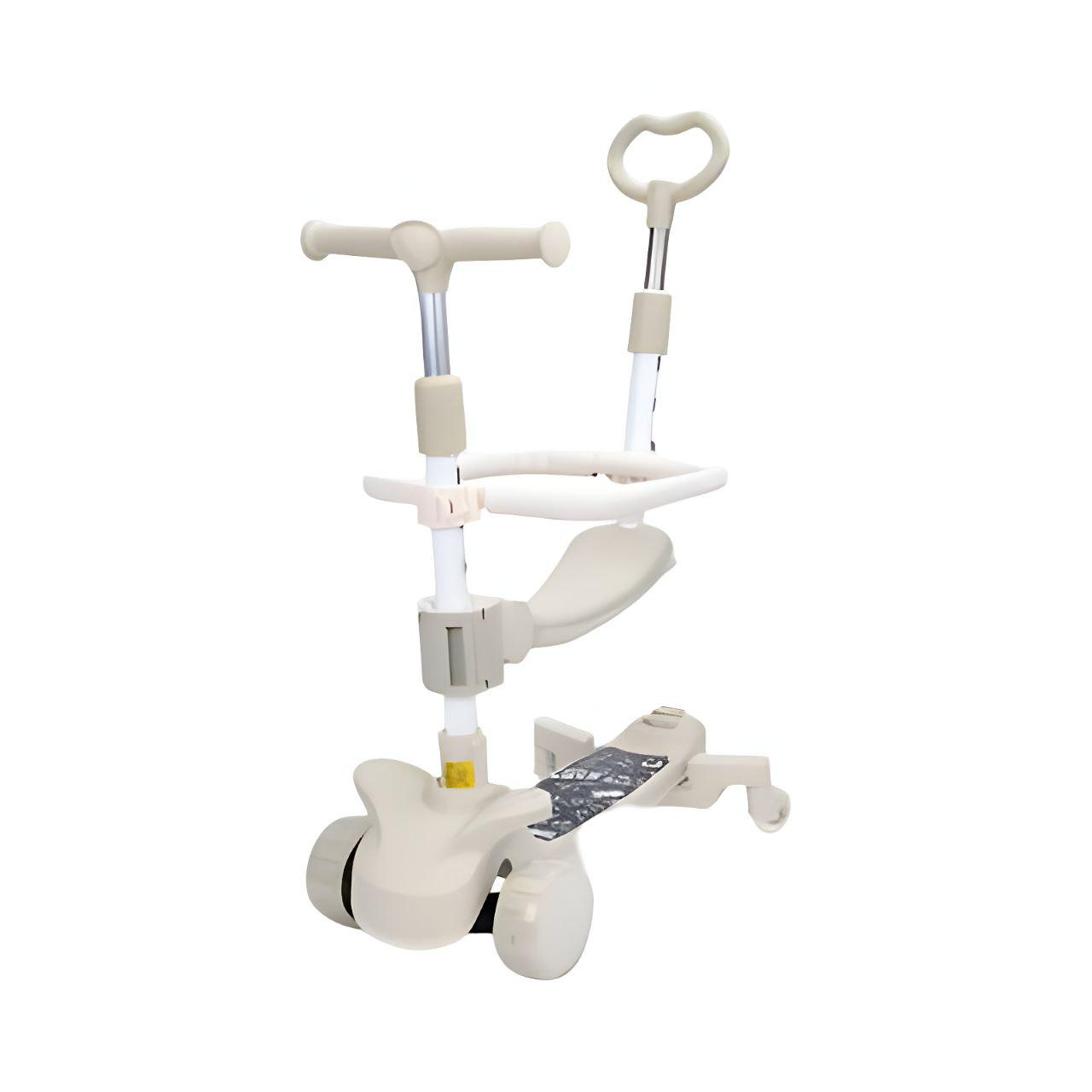 Самокат JR 3-096 5в1 металл/пластик с подсветкой и музыкой дополнительные колеса Белый (25154381)