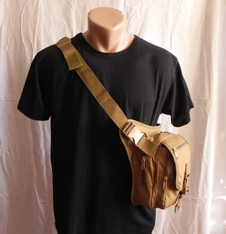 Сумка-кобура на бедра поясная A9001 Песочный (538739) - фото 3 Сумка-кобура на бедра поясная A9001 Песочный (538739) - фото 3