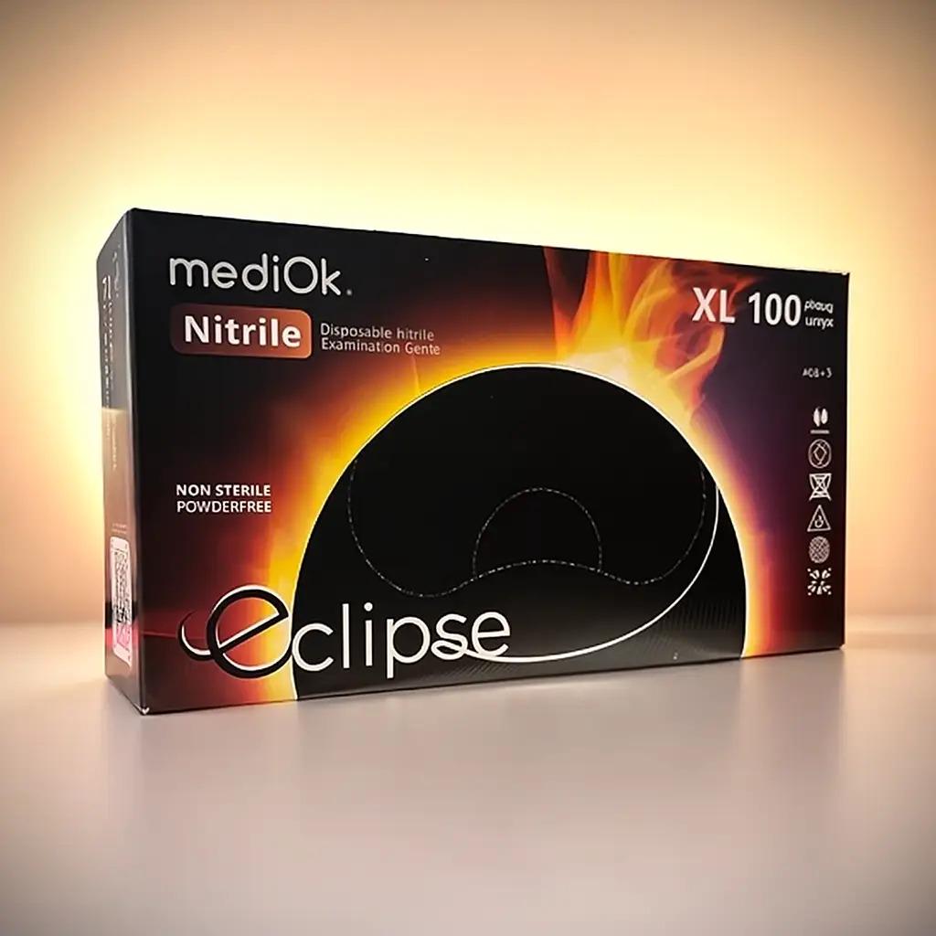 Перчатки нитриловые MediOk Eclipse 5,2 г XL 100 шт. Черный (26939052)