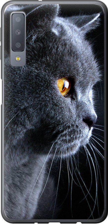 Чехол на Samsung Galaxy A7 (2018) A750F Красивый кот (3038u-1582-42517)