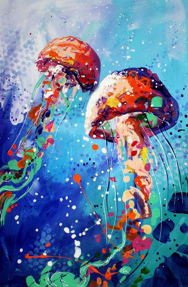 Алмазна Мозаїка Emerald Craft Медузи акварель 30x40 см (23248)