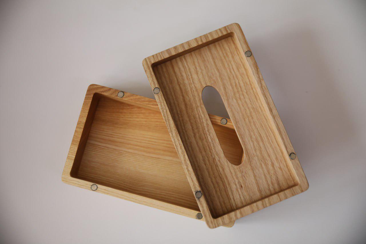 Серветниця на магнітах дерев'яна Дуб 23х13,5х7 см (WDK-32.2) - фото 2 Серветниця на магнітах дерев'яна Дуб 23х13,5х7 см (WDK-32.2) - фото 2