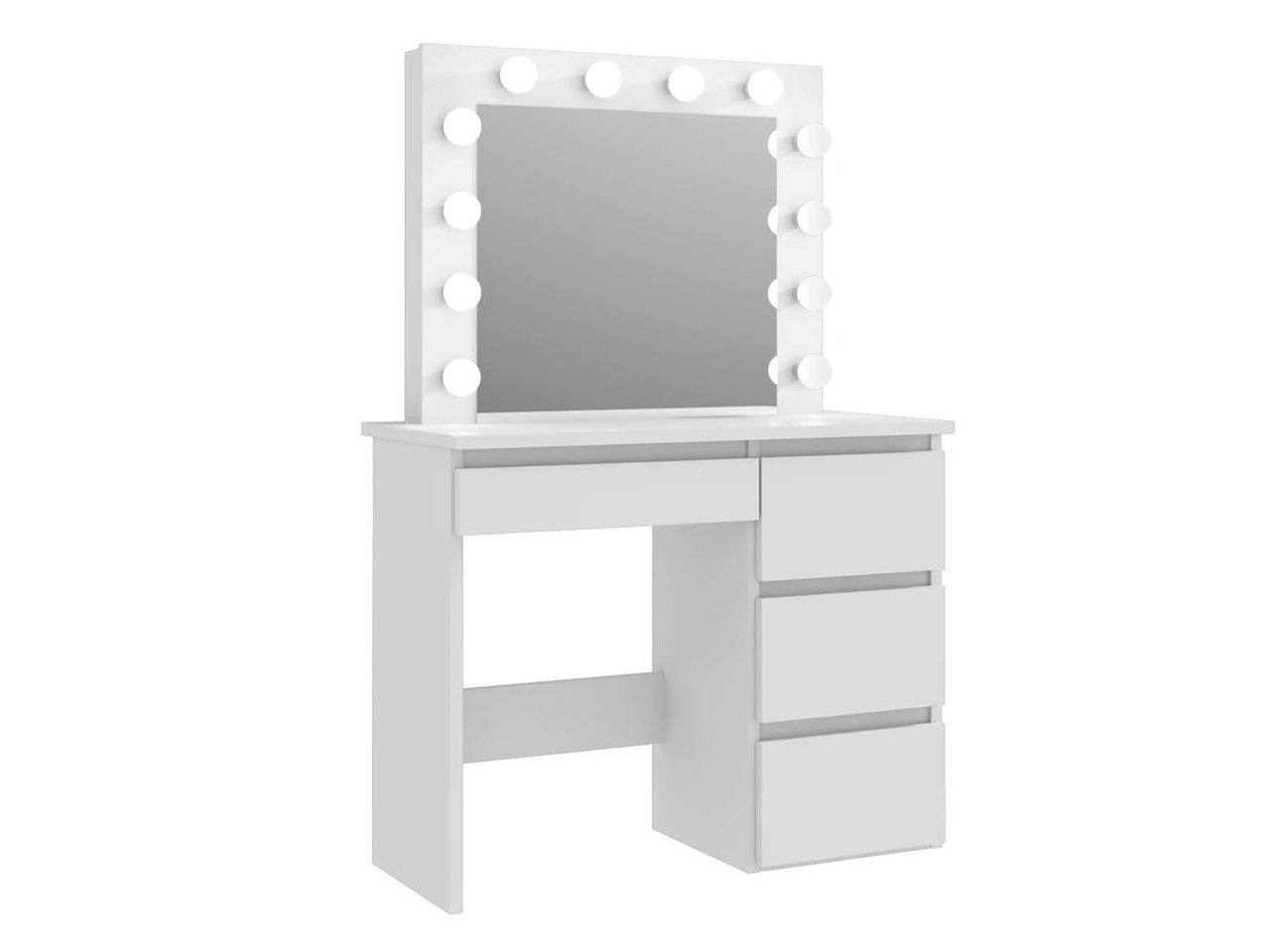 Туалетный столик Homart 12 LED c зеркалом и подсветкой Белый (9281)