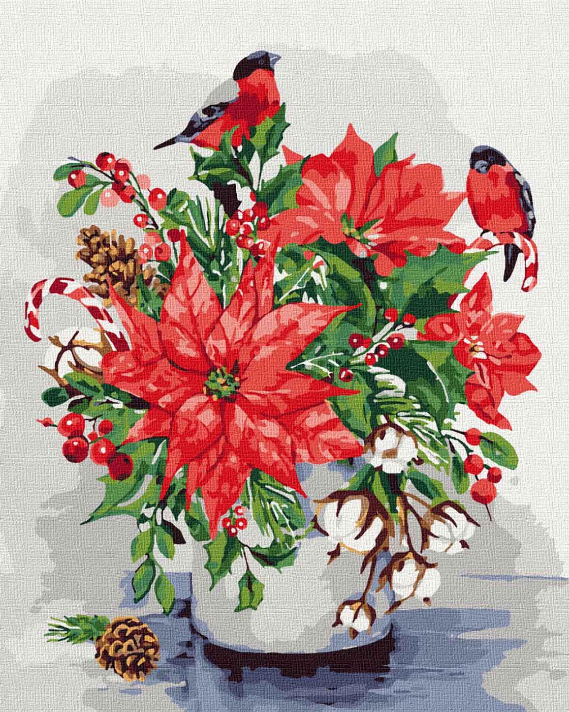 Картина по номерам Идейка Зимний букет 40x50 см (AP3025)