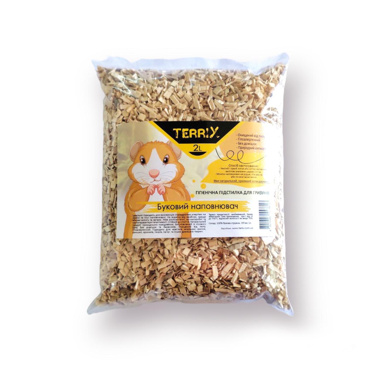 Подстилка для грызунов гигиеническая TerriX буковый наполнитель 4х6 мм 2 л (18572755) Подстилка для грызунов гигиеническая TerriX буковый наполнитель 4х6 мм 2 л (18572755)