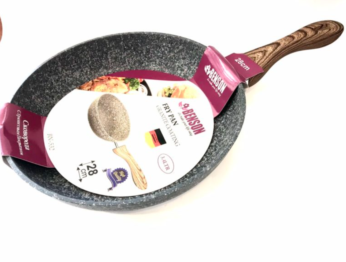 Сковорода Benson BN-532 с антипригарным гранитным покрытием 28 см (BSKK-008)