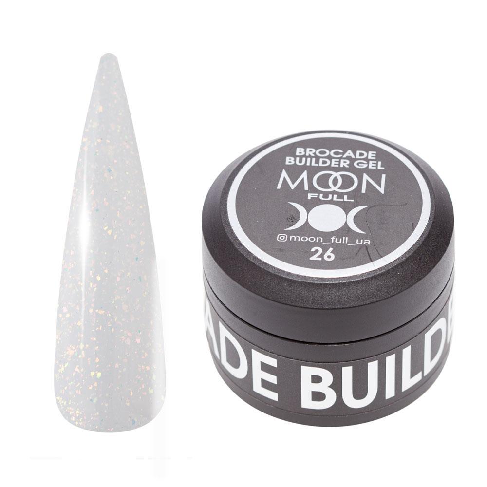 Гель для наращивания с поталью Moon Full Brocade Builder Gel №26 30 мл