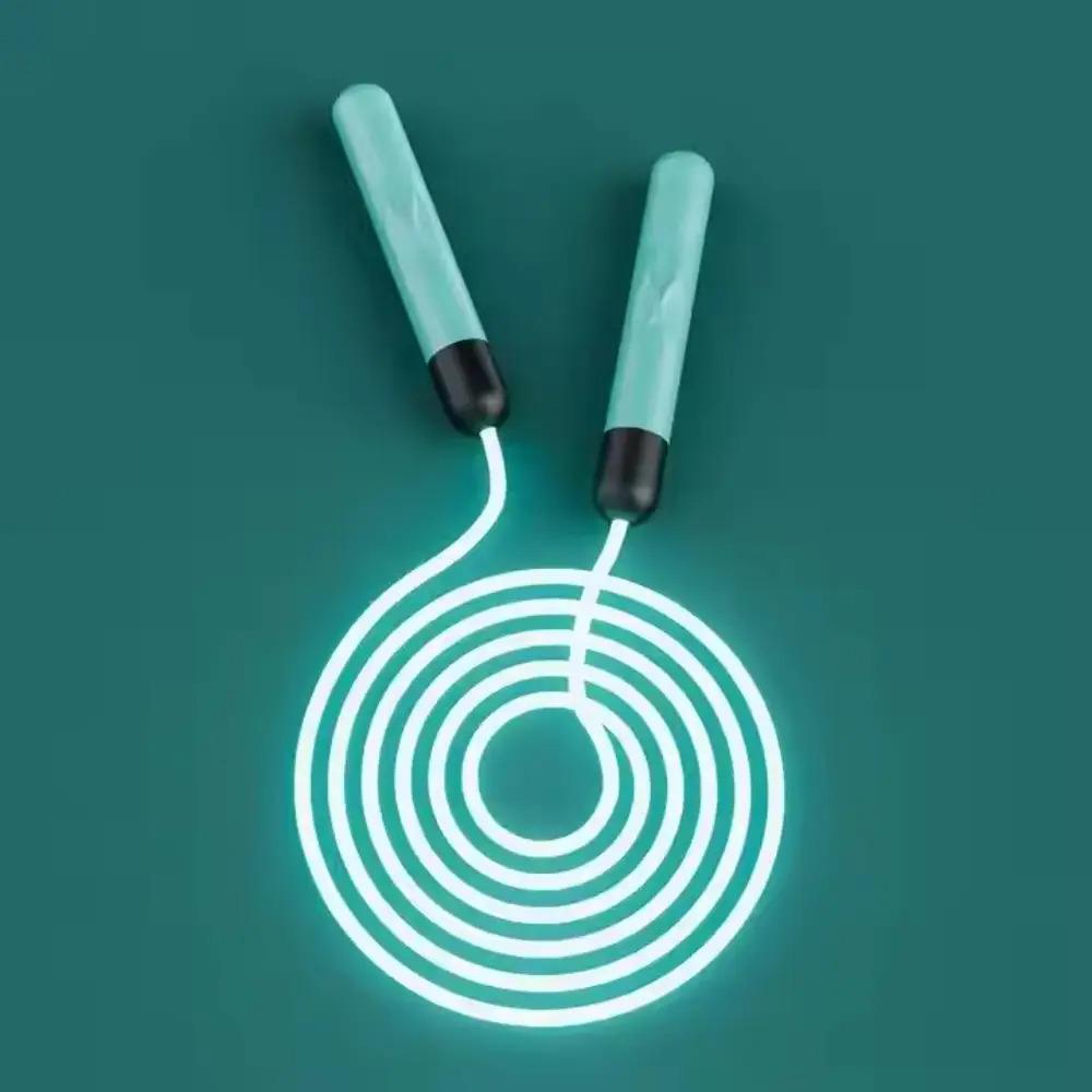 Скакалка светящаяся светодиодная для детей и взрослых с LED-подсветкой для занятий спортом 2,8 м Голубой Скакалка светящаяся светодиодная для детей и взрослых с LED-подсветкой для занятий спортом 2,8 м Голубой