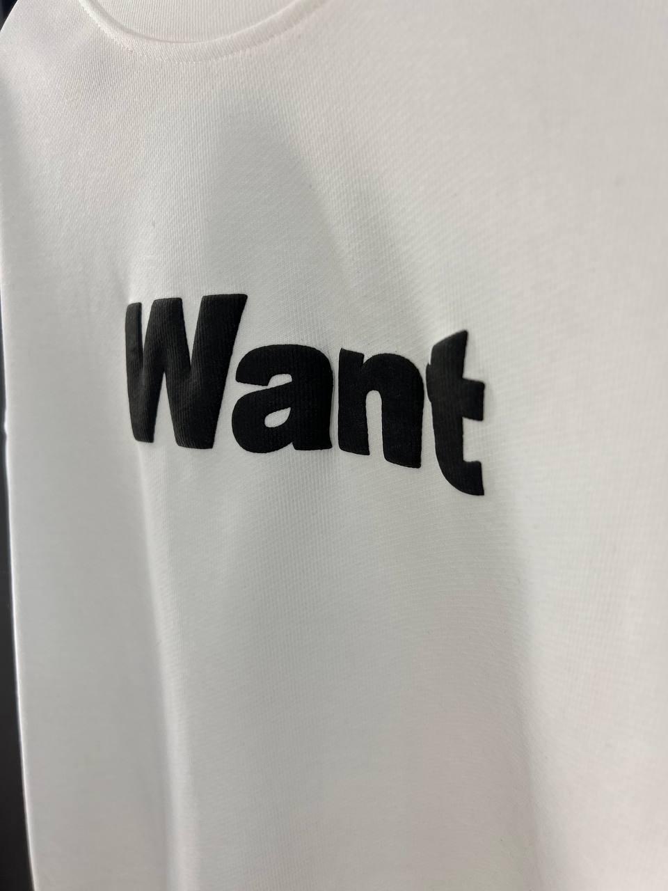 Світшот жіночий U S 293 WANT широкий попереду OS Білий (1512) - фото 8