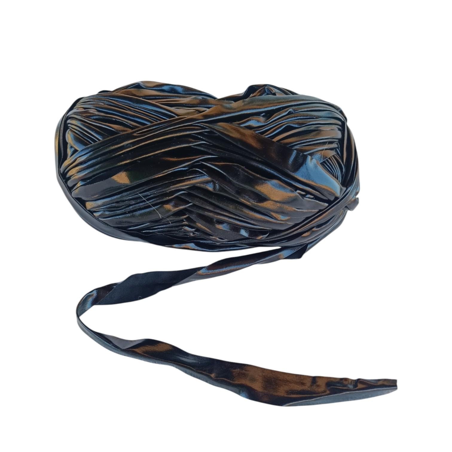 Набор для создания сумки из пластиковой канвы Декоративная брошь Павлин с нитками металлик Темно-фиолетовый (8219-51) - фото 3