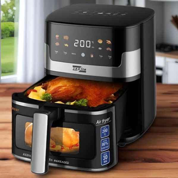 Аерогриль сенсорний Zepline з таймером 8 л 3500 Вт - фото 6 Аерогриль сенсорний Zepline з таймером 8 л 3500 Вт - фото 6
