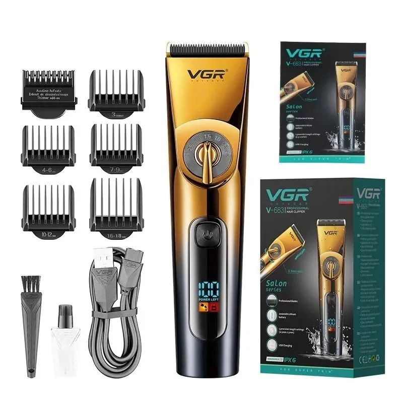 Машинка для стрижки VGR V-663 з насадками