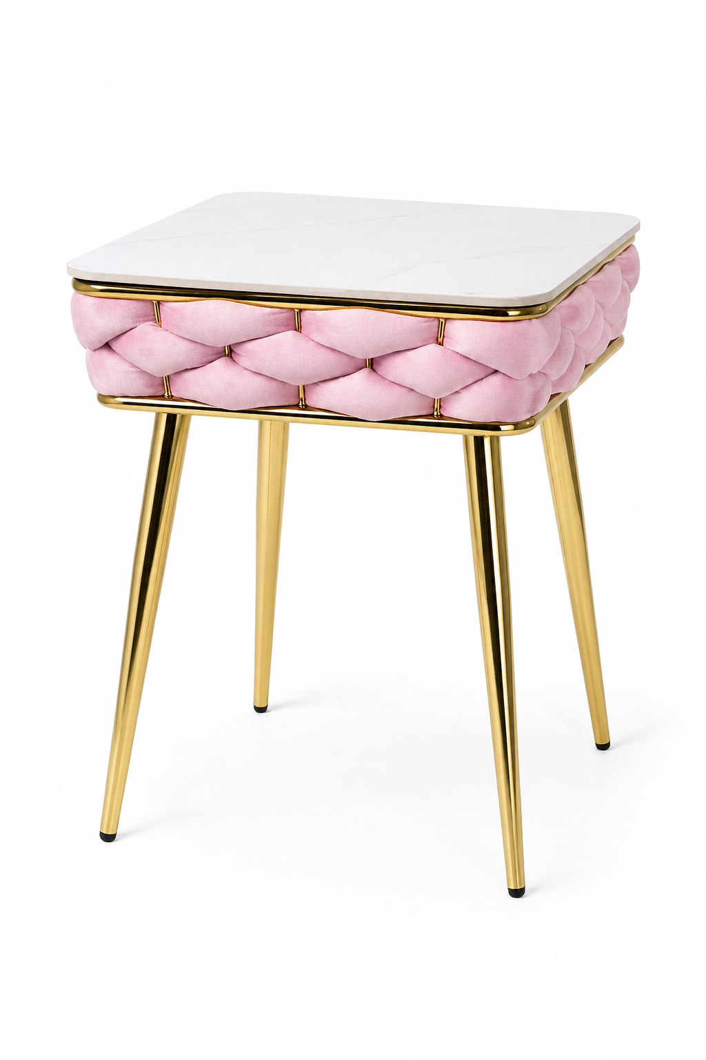 Стол квадратный Just Home Imperia JH-1603 GLAMOUR 51x51 см мрамор Золотисто-розовый