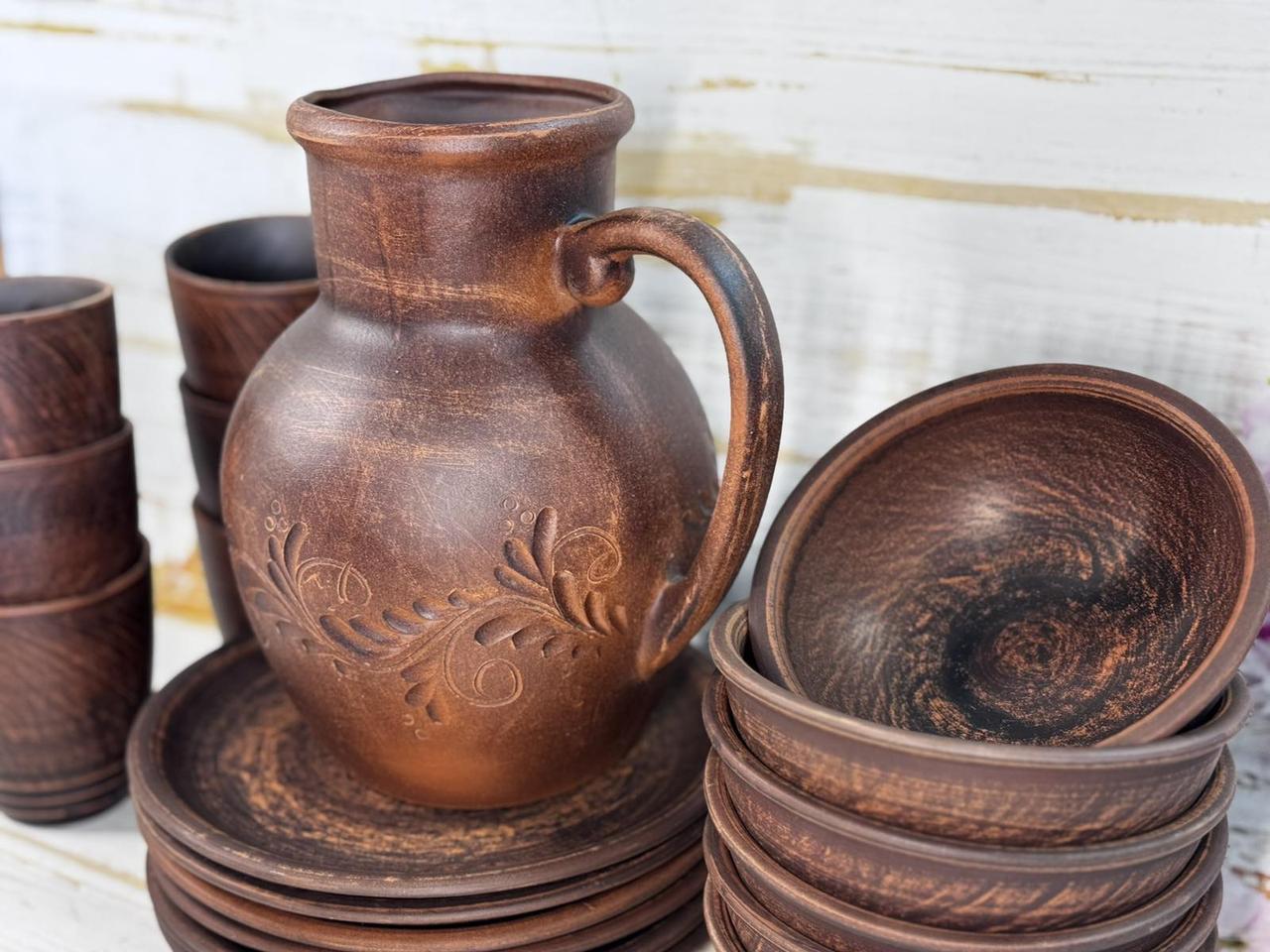 Сервиз глиняный на 6 персон 19 предметов (2701743169) - фото 2 Сервиз глиняный на 6 персон 19 предметов (2701743169) - фото 2