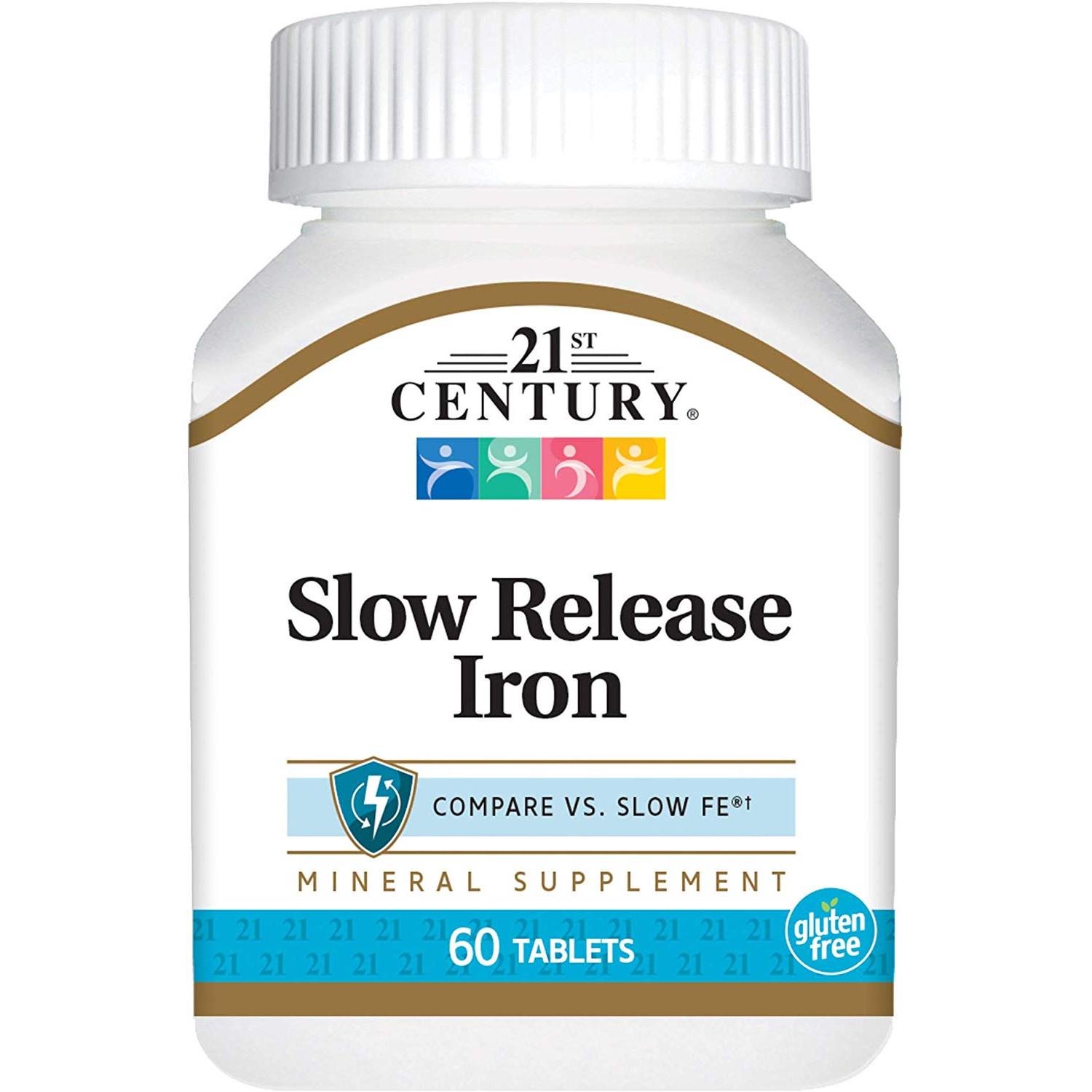 Залізо 21st Century Slow Release Iron 45 mg 60 tablets