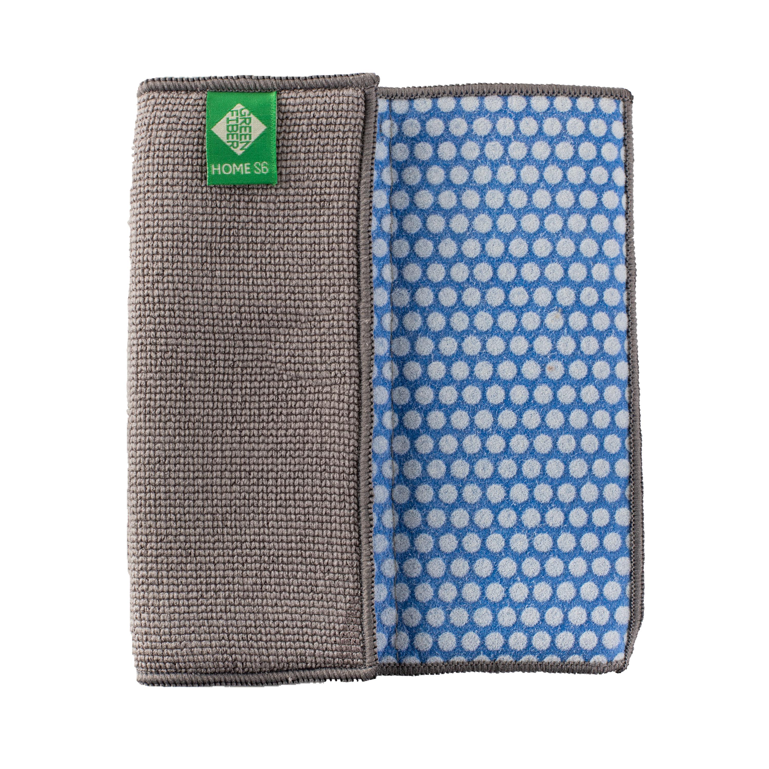 Спонж для кухни GreenWay Green Fiber Home S6SPLITTER тройной двусторонний Grey (08040)