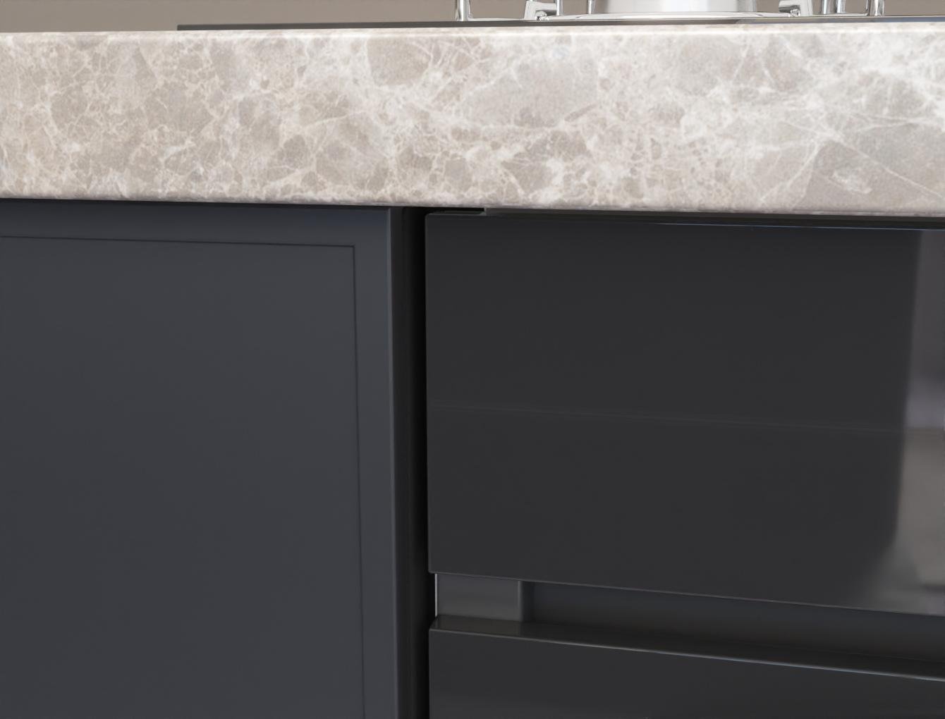 Термоизоляционные планки для тумбы под духовку Loft для ДСП 16 мм Черный - фото 4