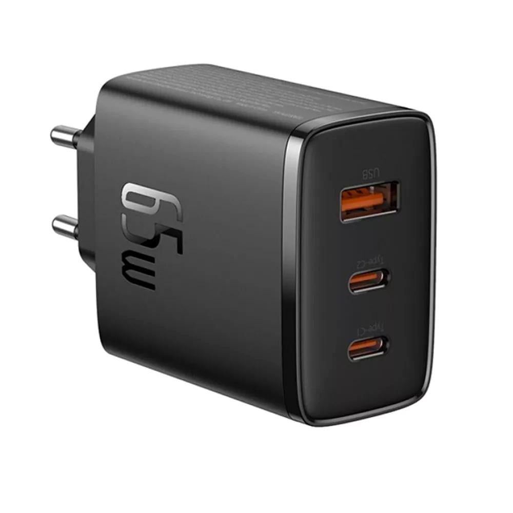 Зарядное устройство сетевое BASEUS Cube Pro 65W 2xUSB Type-C/USB Type-A PD QC Черный (616700001)