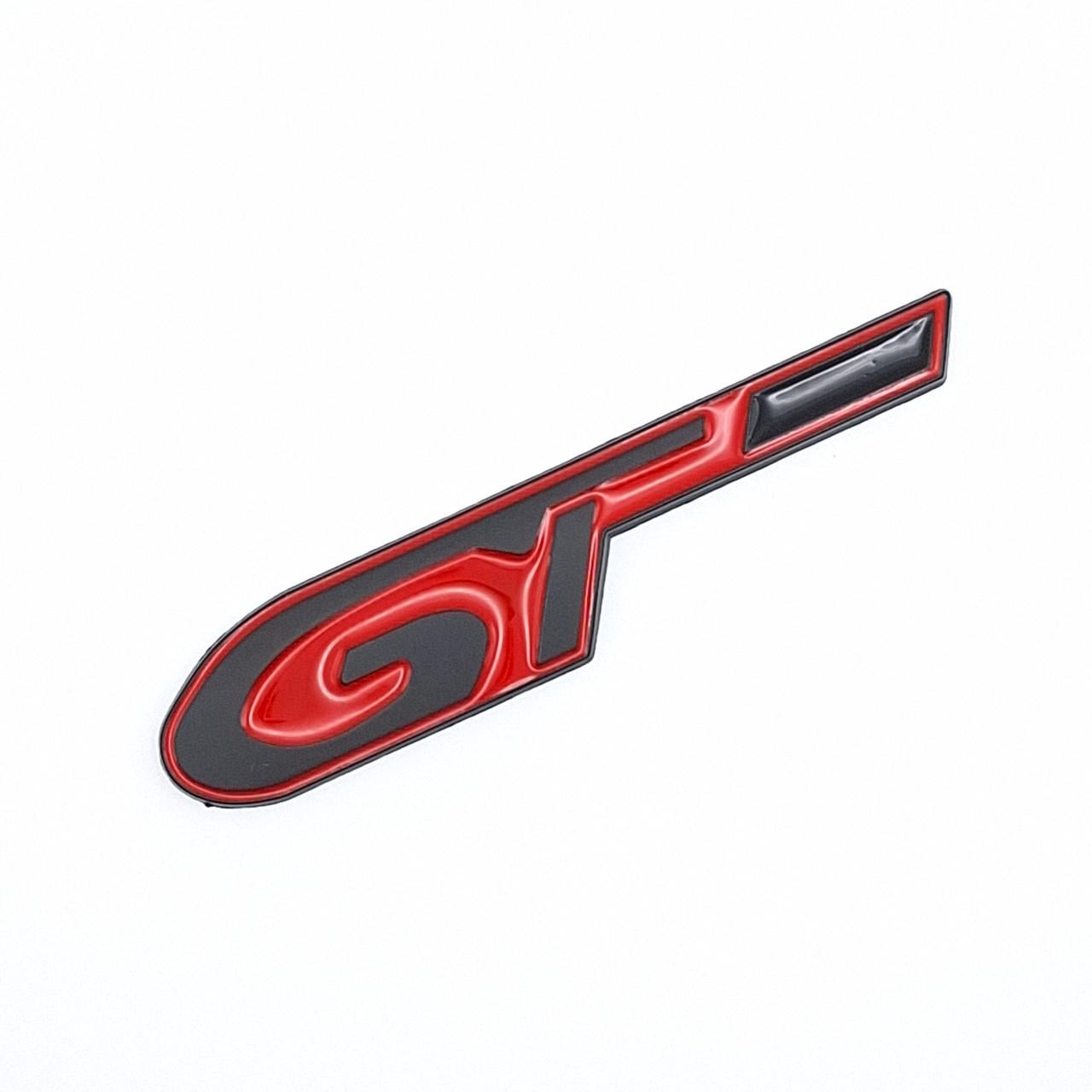 Эмблема GT Peugeot металл 8,5х1,8 см Черный/Красный (2073120653)