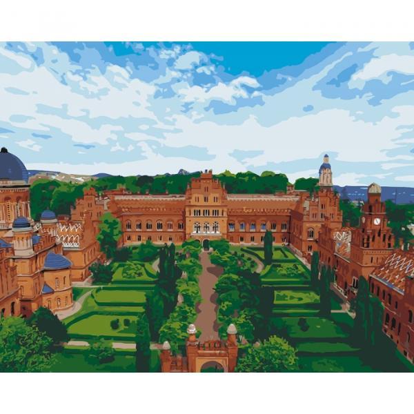 Набор для росписи по номерам Идейка Украинский Хогвартс 40х50 см (КНО3563-mt)