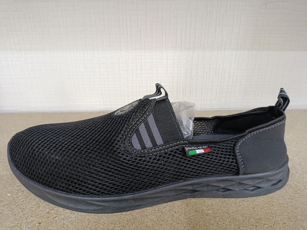 Мокасини чоловічі літні р. 43 Чорний (30084179)