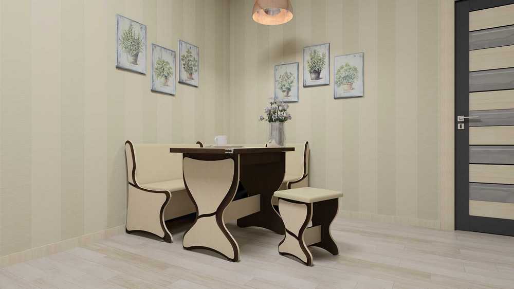 Стіл кухонний розкладний Компаніт КС-4 Венге комбі (60c733f456ed397aa7104883) - фото 3 Стіл кухонний розкладний Компаніт КС-4 Венге комбі (60c733f456ed397aa7104883) - фото 3