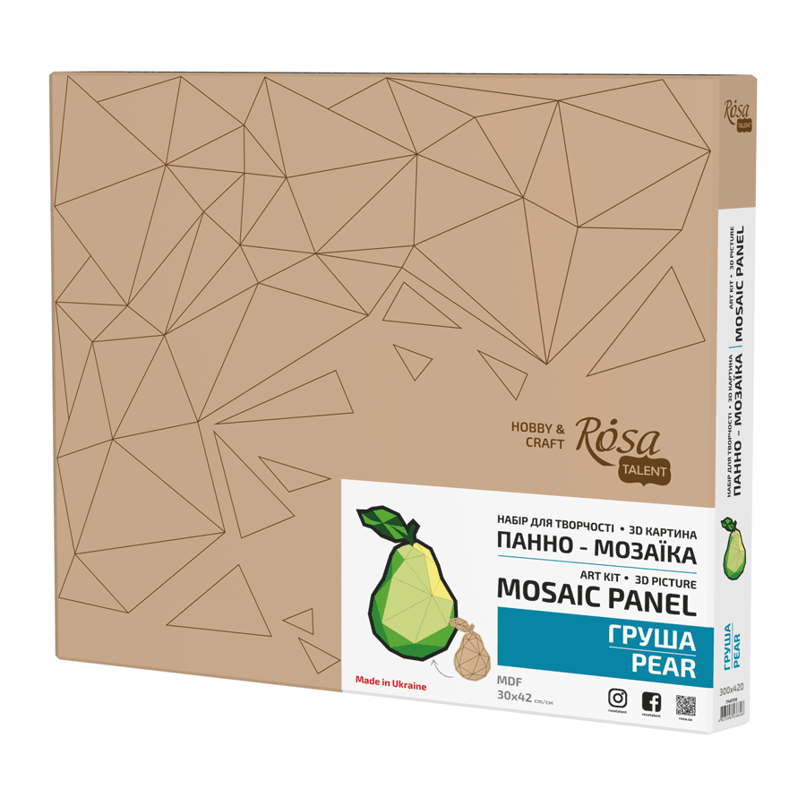 Набор для творчества ROSA TALENT 3D картина Груша 30х42 см