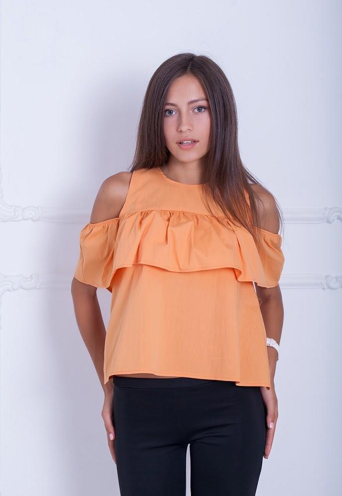 Блузка жіноча Podium Gabriella 20081-ORANGE XL Помаранчевий