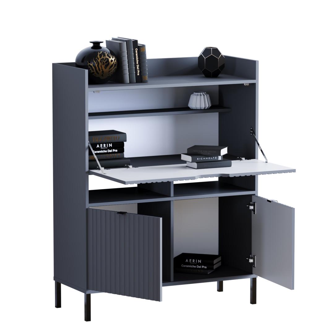 Комод-Стол трансформер Флорида W-4 МДФ 100/103/42 см Антрацит/Асфальт (01505) - фото 2