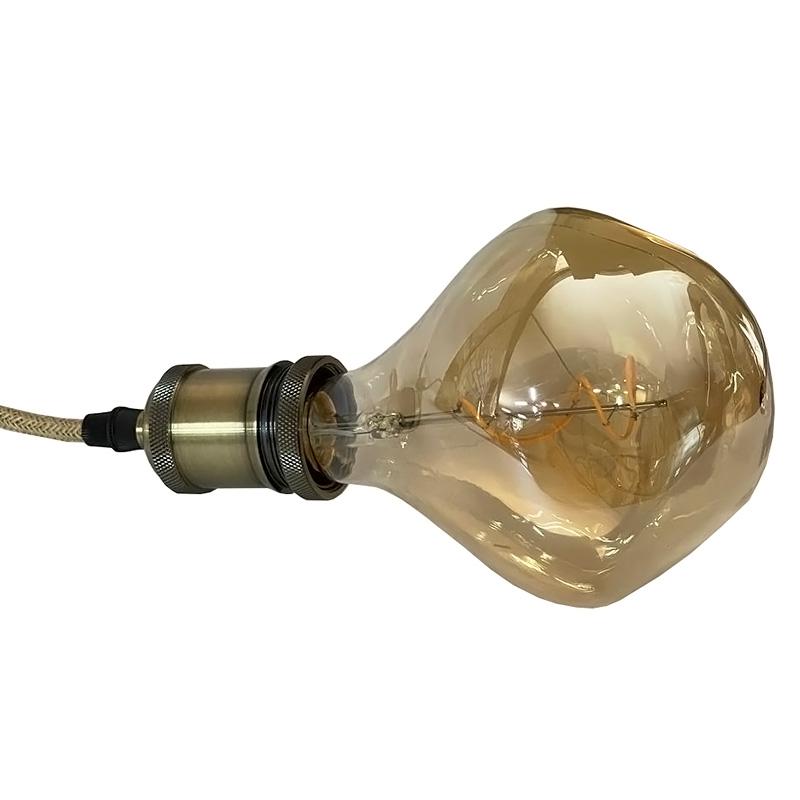 Лампа Edisons Premium LED G125 Spiral Gold Е27 5W 2200K диммируемая (7989) - фото 5