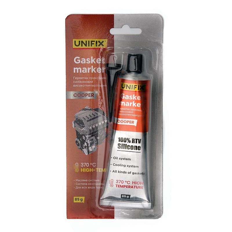 Герметик прокладок Unifix силіконовий високотемпературний 85 г Мідний (940014)