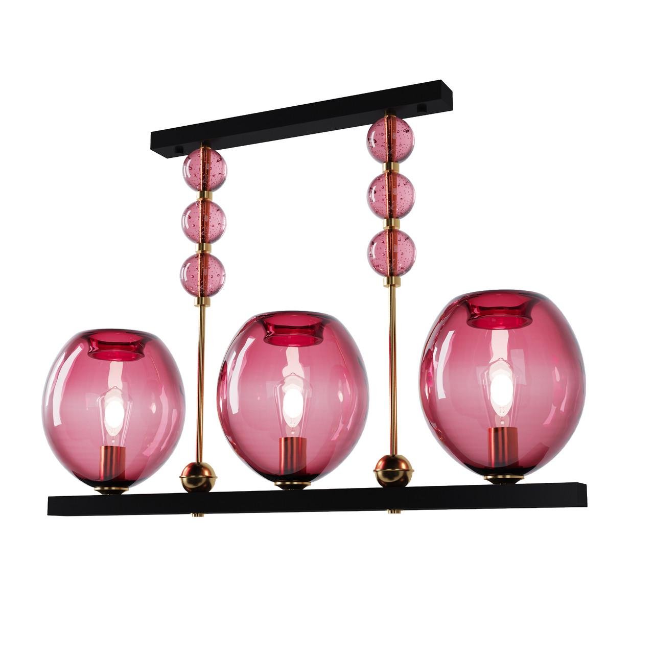 Люстра Pikart Lights Geometric Colorglass 1 12101 Гранатовый (1692307651)