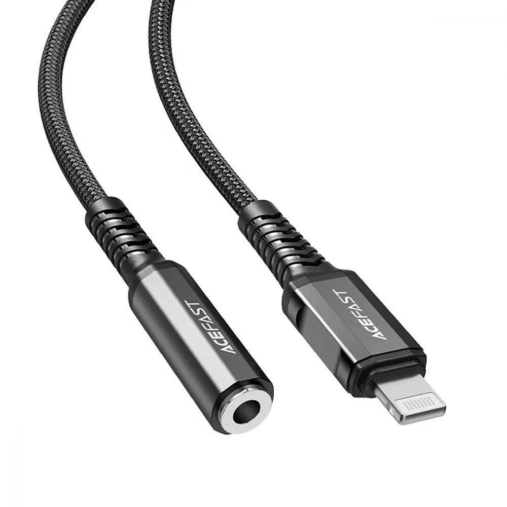 Переходник Acefast C1-05 Lightning to 3,5 мм 18 см Black (545336)