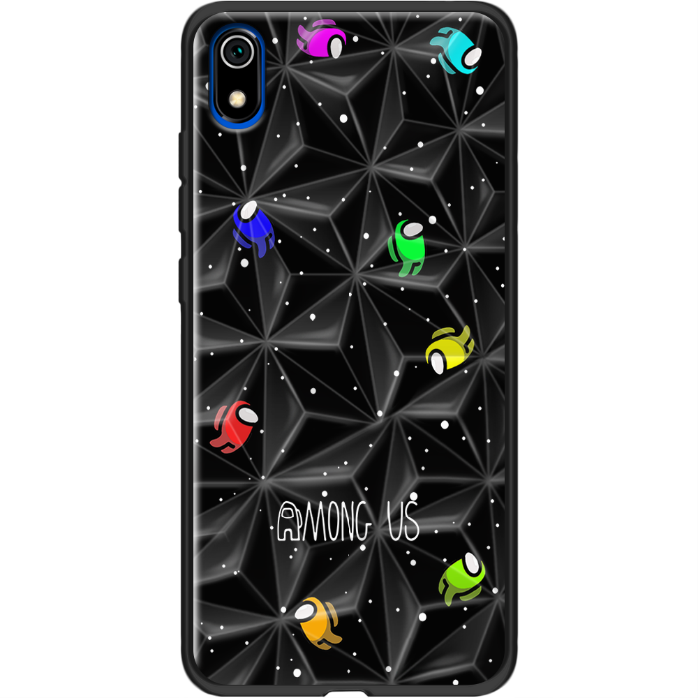 Чехол Boxface Xiaomi Redmi 7A Among Us Invisible Черный силикон с призмой (37400-bk76-37869)