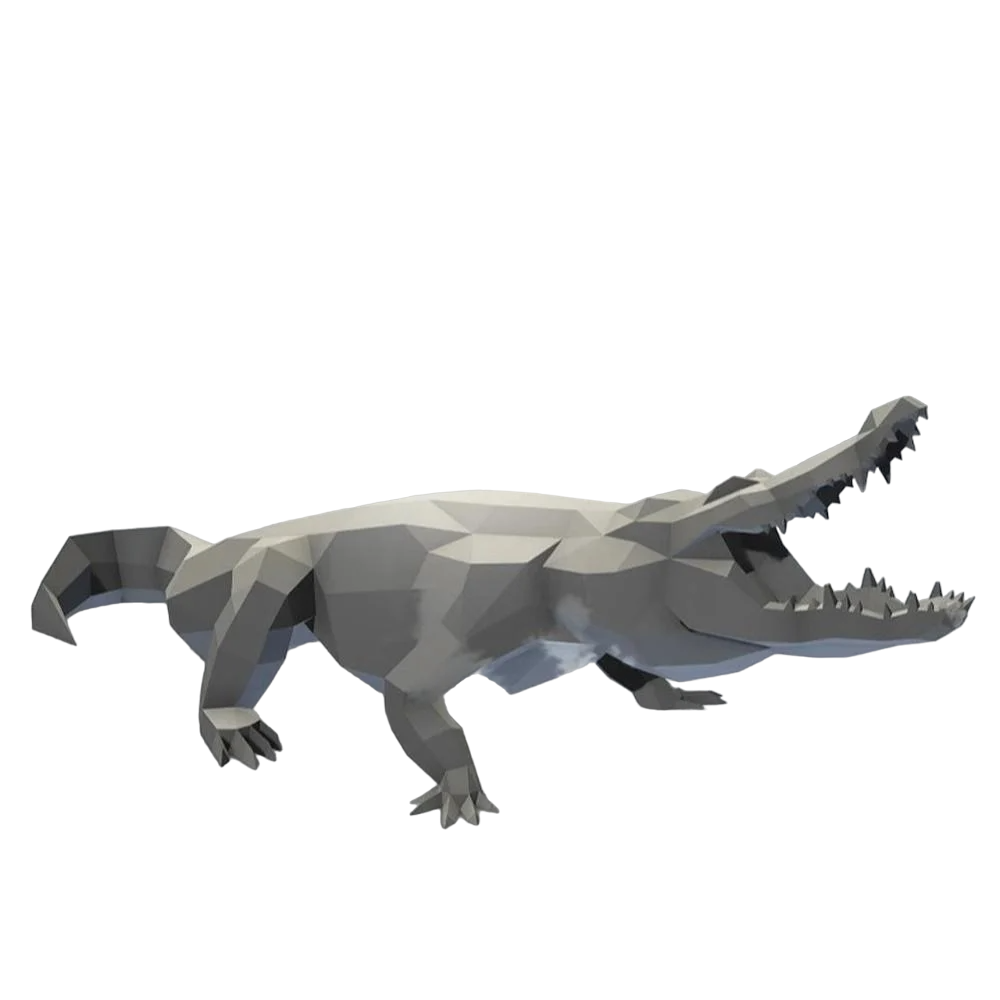 Скульптура полигональная Крокодил (13658300)