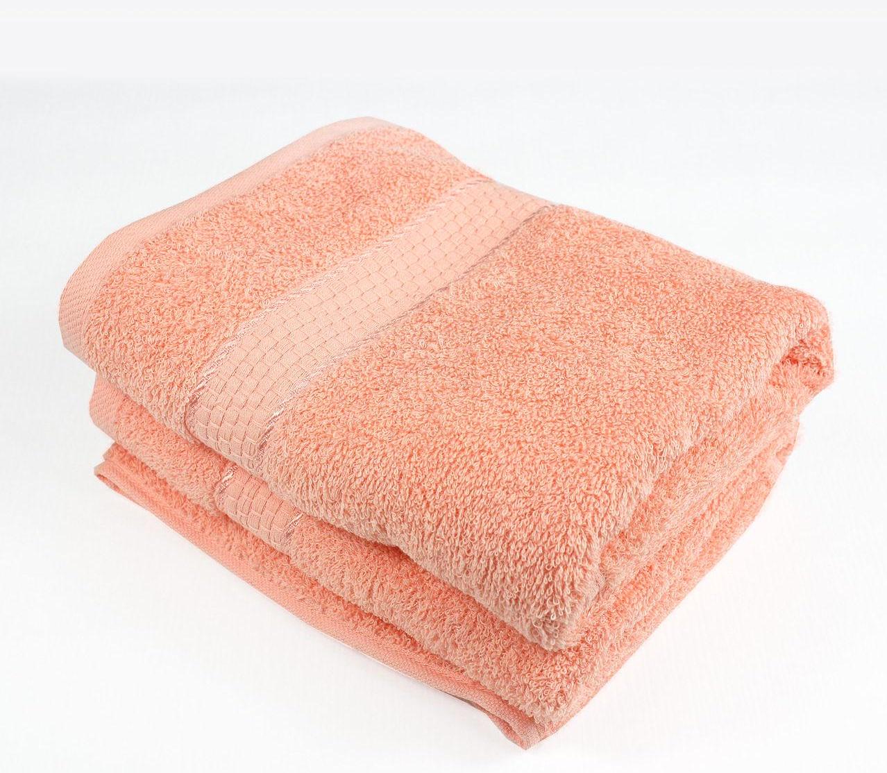 Простынь махровая М0016 150x200 см Персиковый (140573)