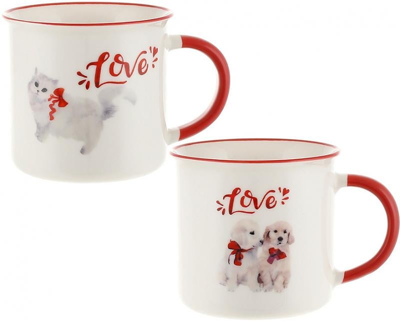 Набір порцелянових кружок Мили Звірята 350 мл 2 шт. Набір порцелянових кружок Мили Звірята 350 мл 2 шт.