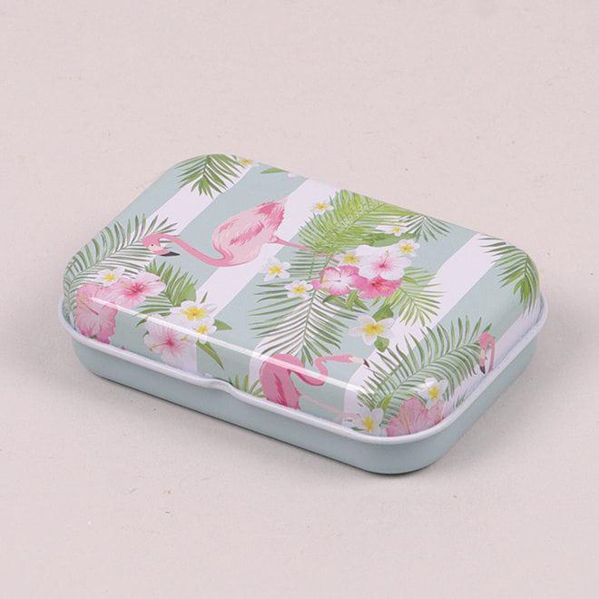 Коробочка металлическая Flora Фламинго для хранения мелочей (25269)