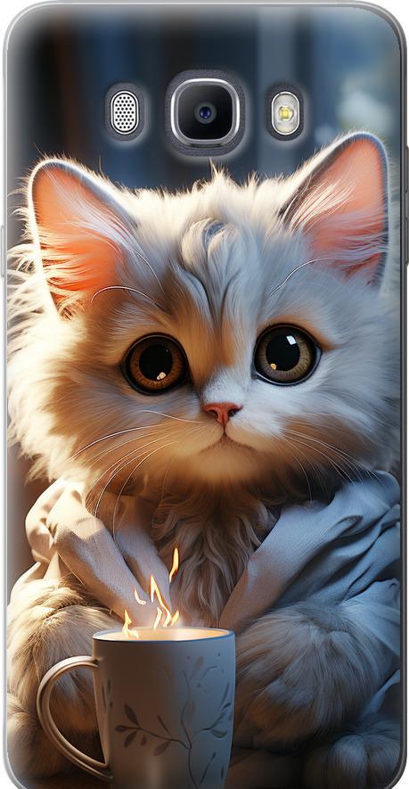 Чехол на Samsung Galaxy J7 (2016) J710F White cat (5646u-263-42517)